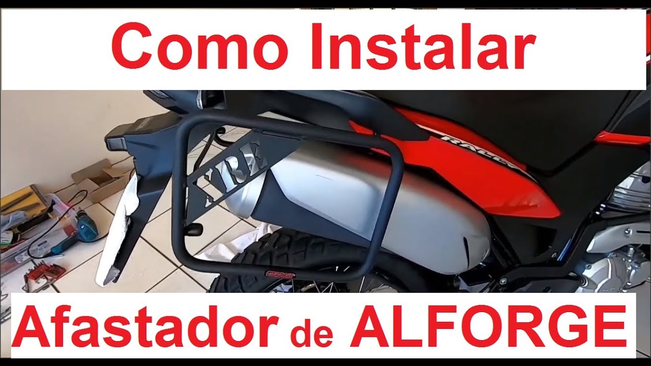 COMO INSTALAR AFASTADOR DE ALFORGE NA XRE300 (com música de fundo)