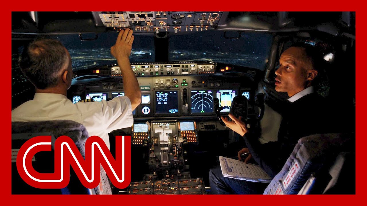 Flight simulator shows what flying into Reagan National at night looks like