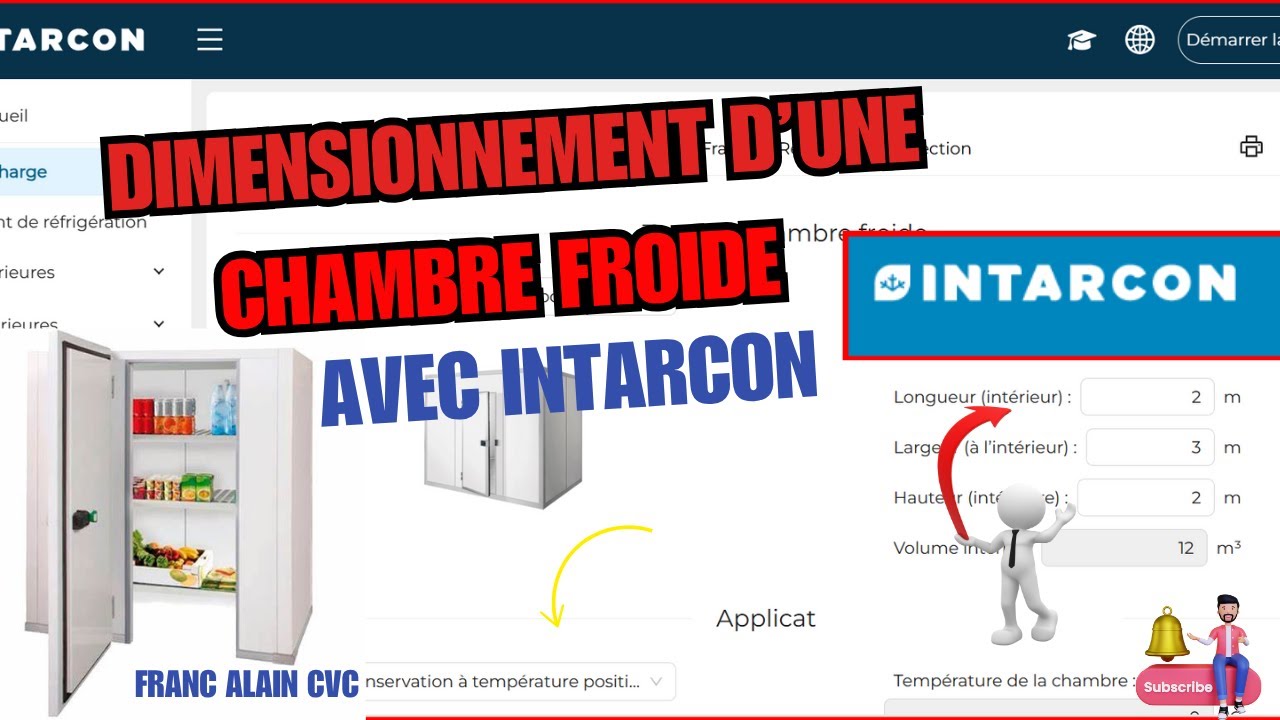 BILAN THERMIQUE D'UNE CHAMBRE FROIDE AVEC INTARCON #froid #climatisation #réfrigération #hvac #work
