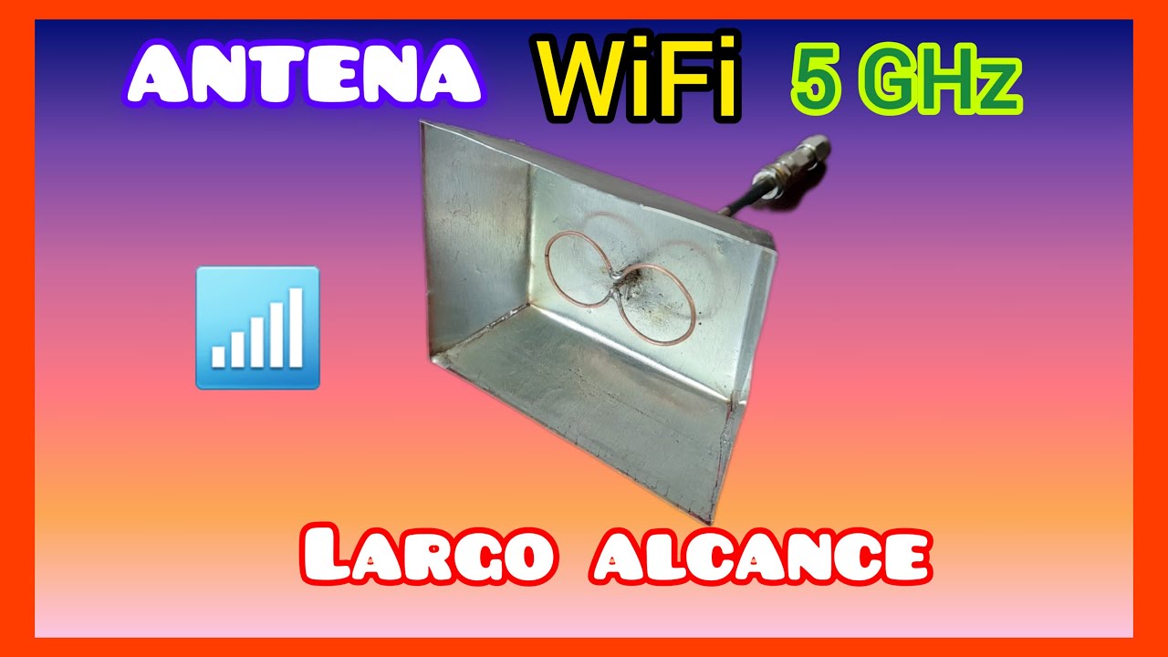 📡 Antena WiFi Casera 5GHz Biquad de Largo Alcance
