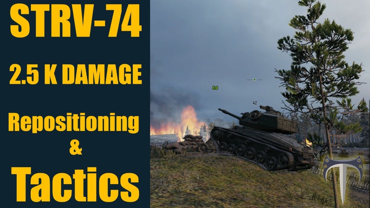 Strv 74 Repositioning & Tactics - World of Tanks Gameplay - Truemanfly