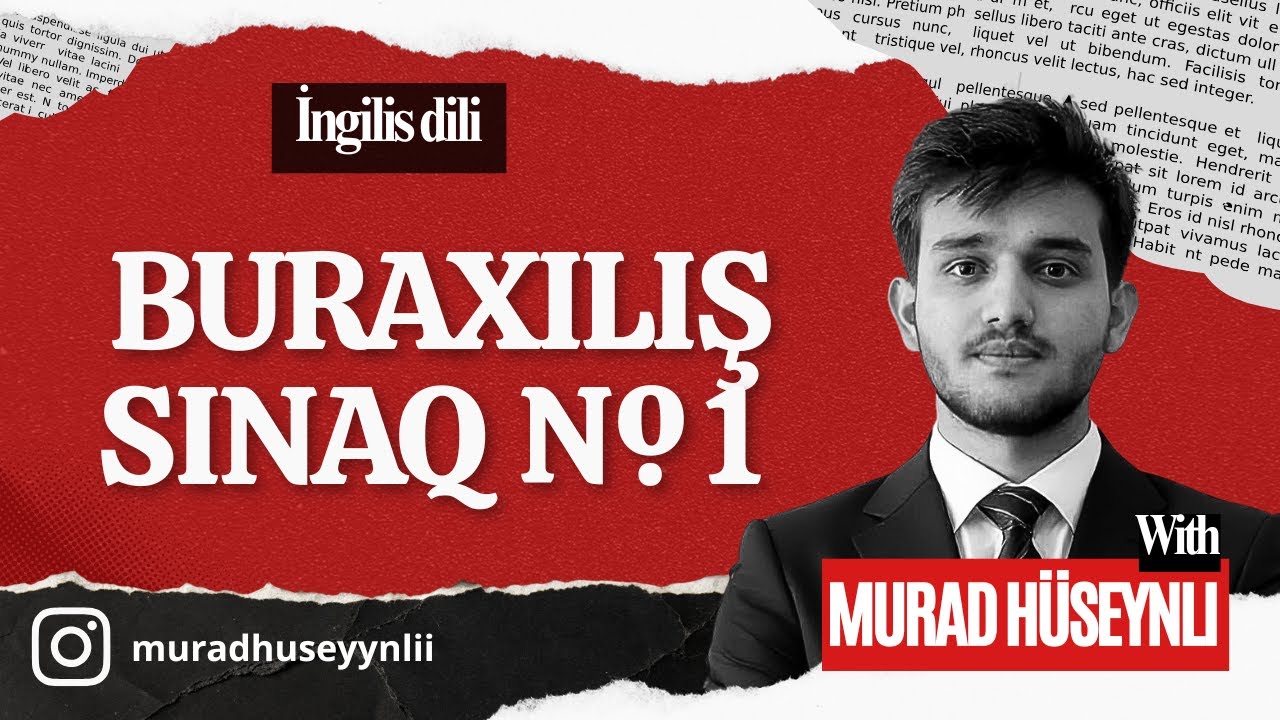 ✅❗️👉 Buraxılış formatlı sınaq №1 (ingilis dili)
