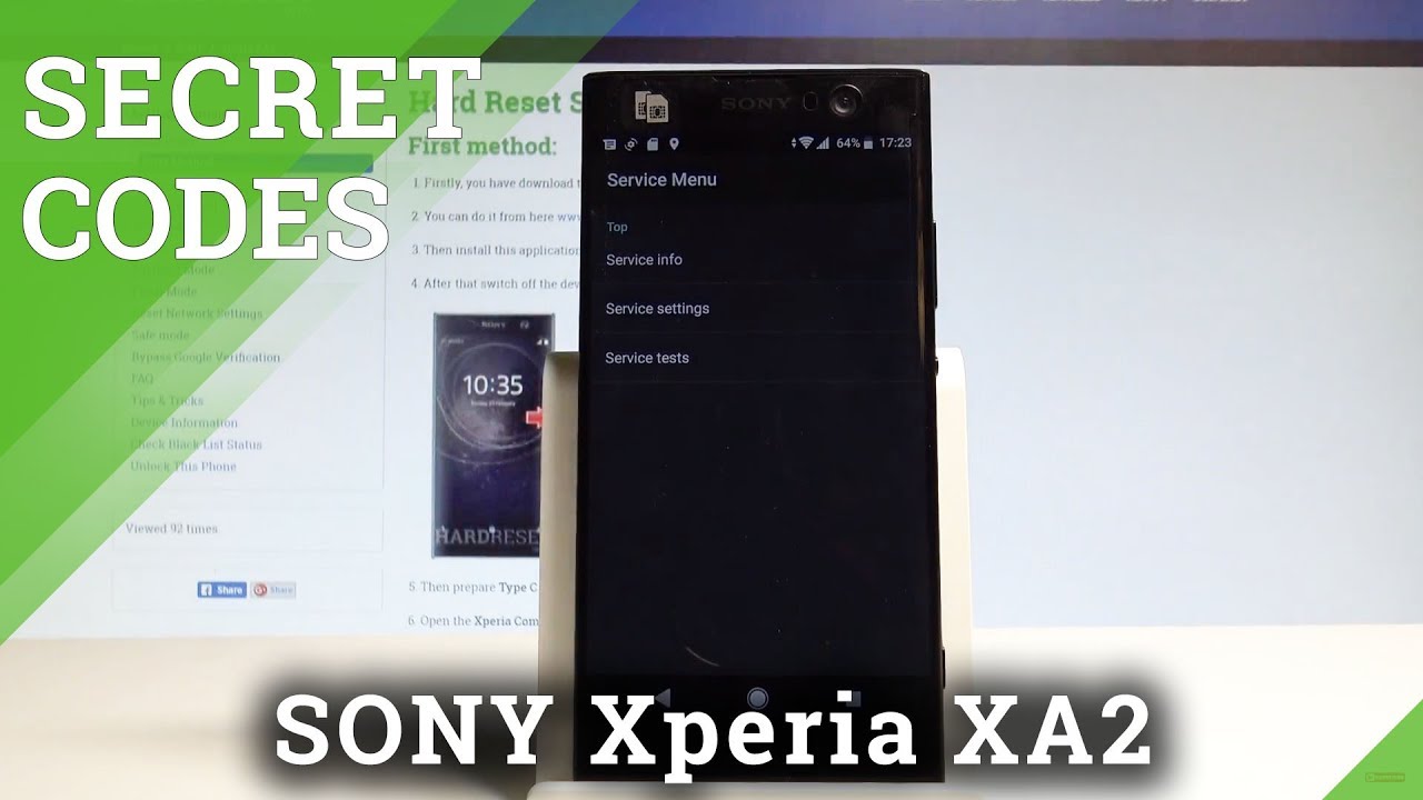 Секретные коды SONY Xperia XA2 - Скрытый режим / Хитрости и советы | HardReset.Info