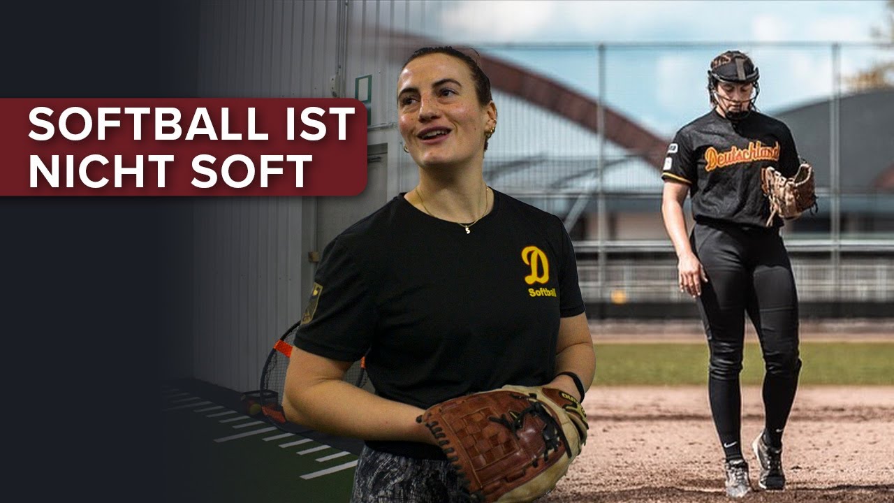 Softballspielerin Hannah Held stellt ihre Sportart in der Krafthalle vor