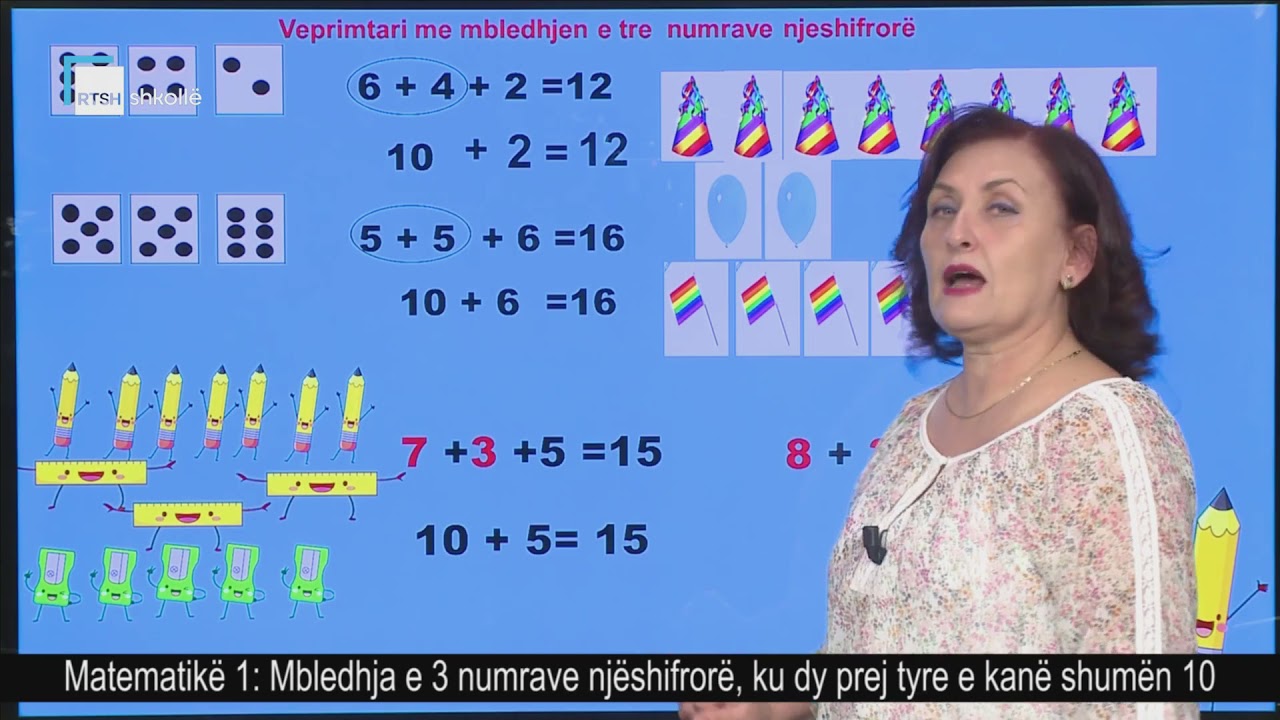 Matematikë 1 - Mbledhja e 3 numrave njëshifrorë, ku dy prej tyre e kanë shumën 10