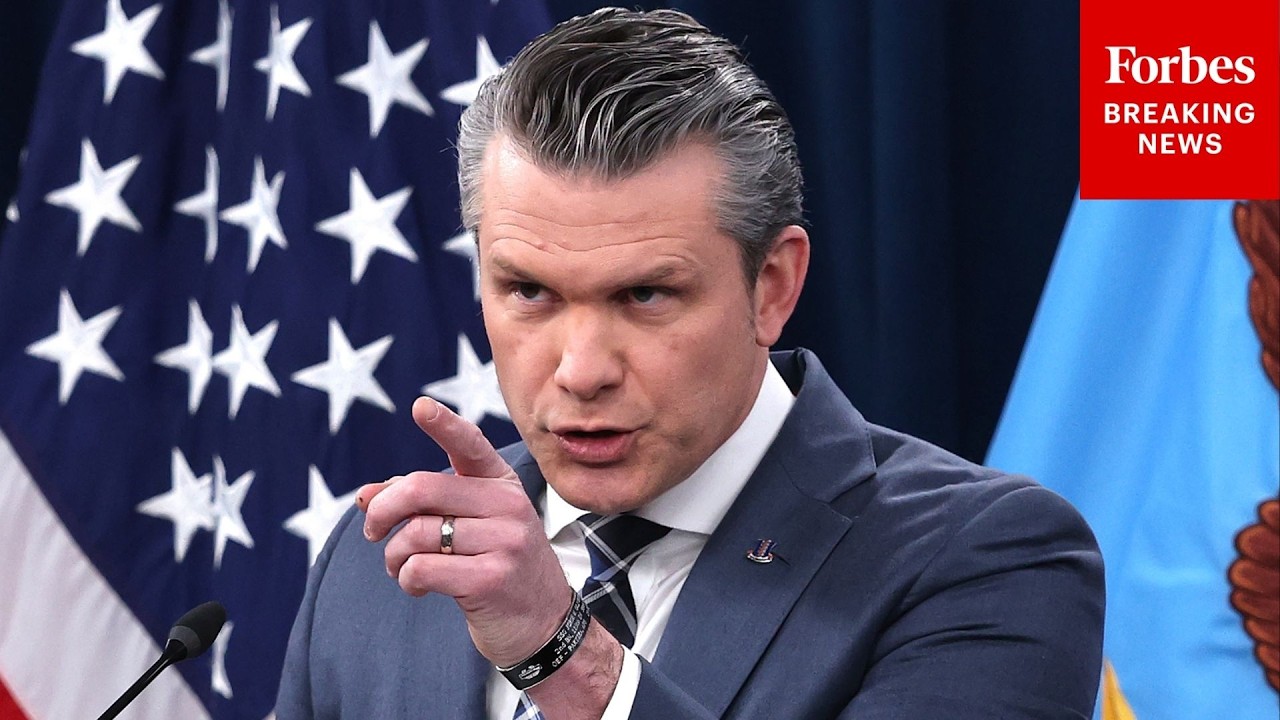 JUST IN: Sec. Pete Hegseth, Gen. Dan Caine Hold A Press Briefing On The War With Iran