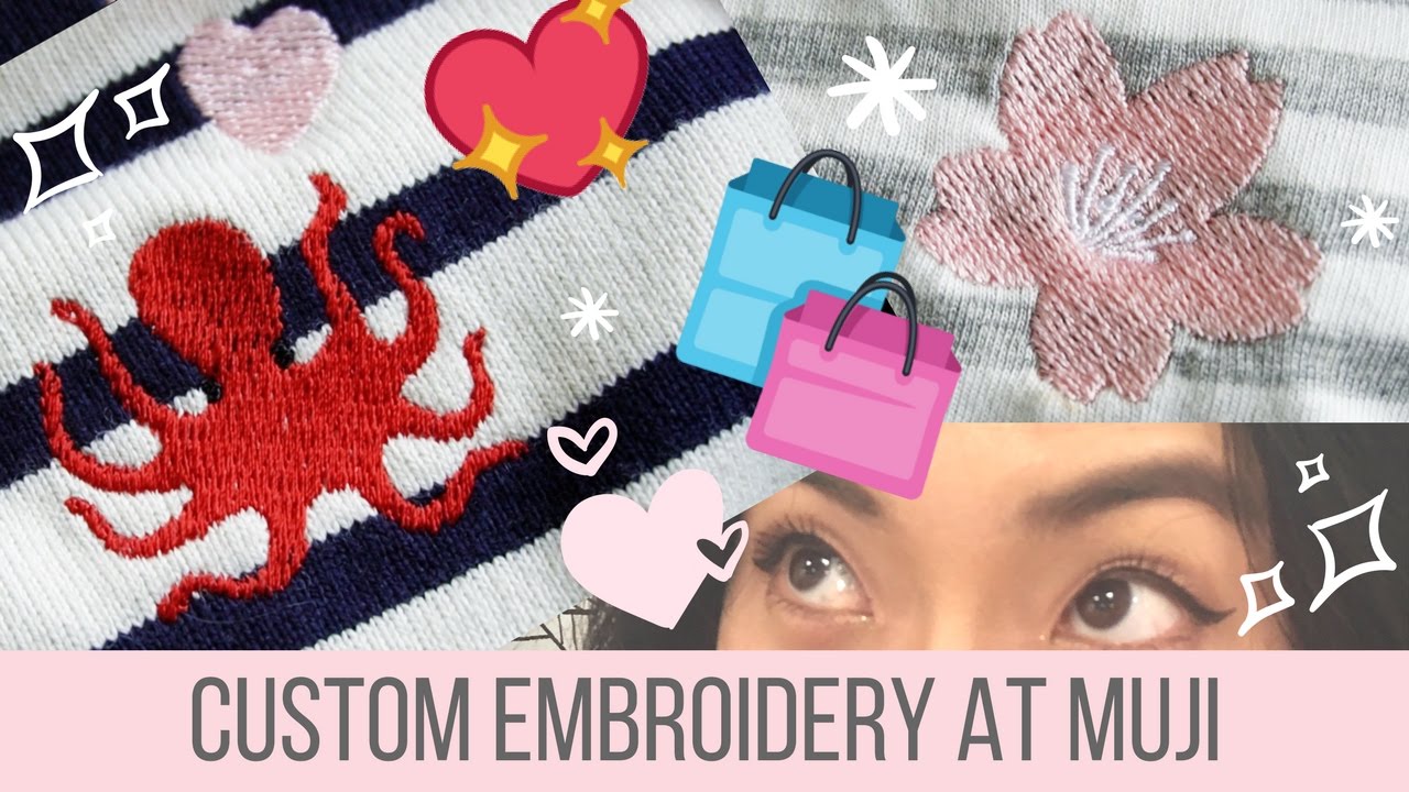 Custom Embroidery At Muji 💕💕💕