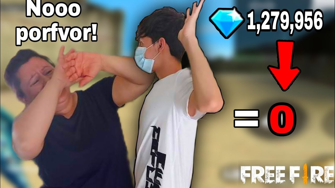 VENGANZA A MI HIJO *LE GASTO TODOS SUS DIAMANTES* LE DEJO LA CUENTA EN CERO EN FREE FIRE