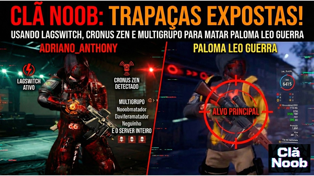 LIGAMOS O LAGSWITCH! O Dia que o Clã Noob usou Cronus e Multi-grupo no Paloma  Leo Guerra🕊️🤣