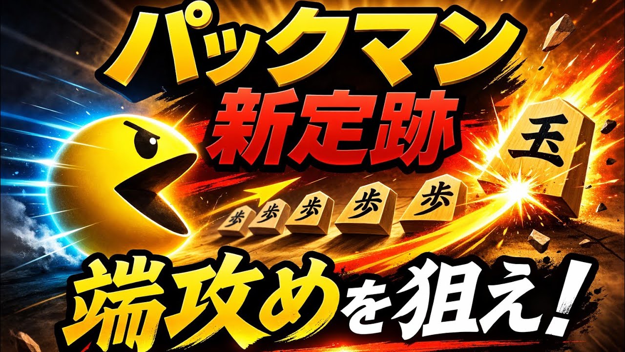 【パックマン】飛車を打つ定跡には端攻めが急所！竜づくりが受からない！【▲7七飛型】【将棋ウォーズ】