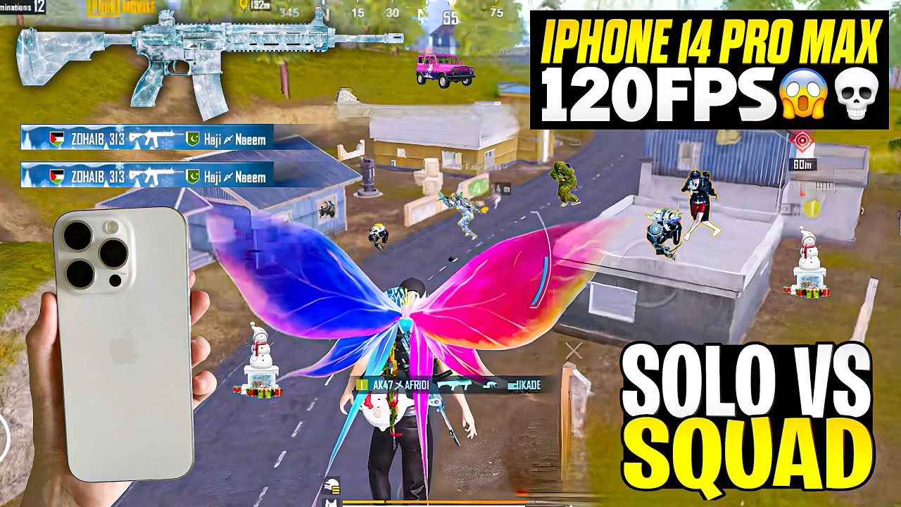 IPHONE 14 Pro Max PUBG 😍  PUBG 120FPS Gameplay • PUBG/BGMI