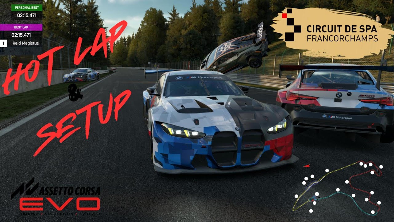 Assetto Corsa EVO Spa BMW M4 GT3 Evo Hot Lap & Free Setup