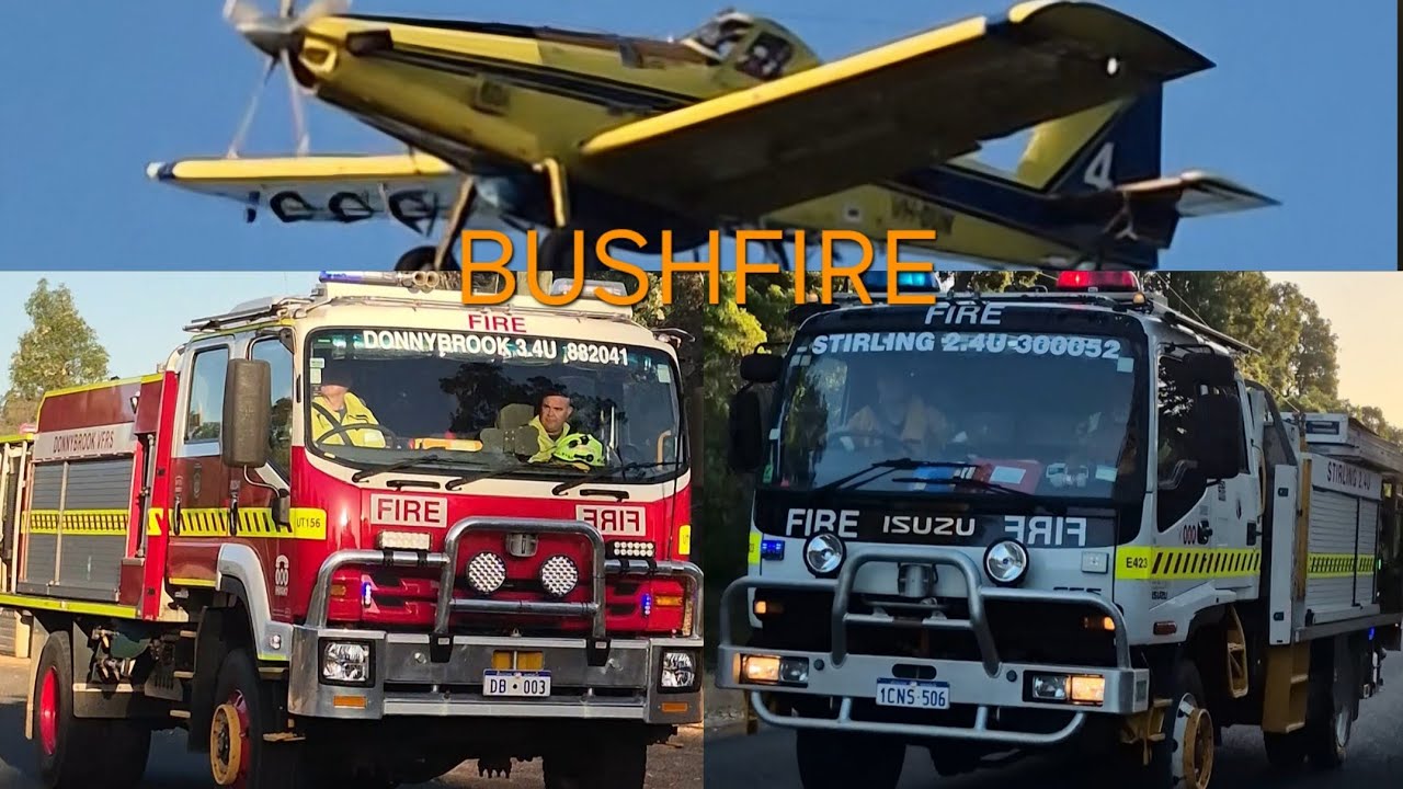 *EPIC WATERBOMBER ACTION* 20 emergency vehicles responding to bushfire