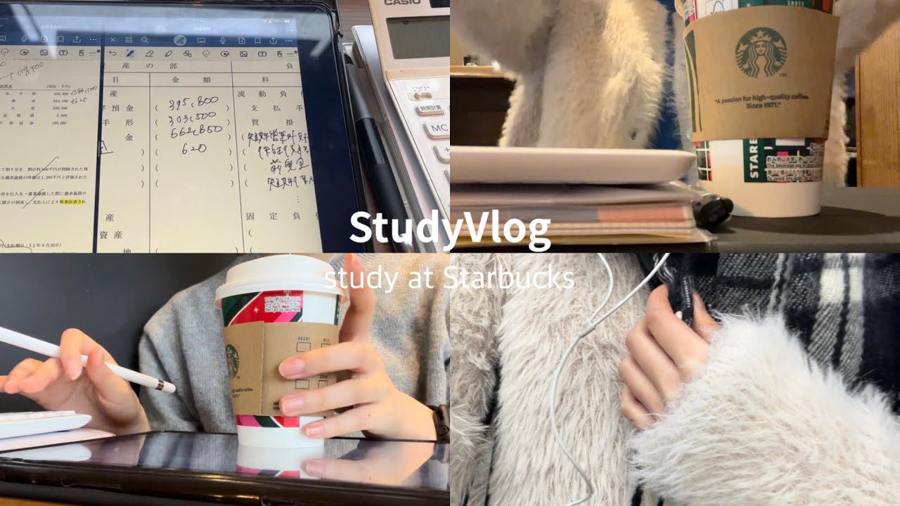 【StudyVlog】税理士受験生の日常✍🏻✨ | スタバで勉強☕️ | 商学部4年生 | 国試に向けて | 資格勉強 | 勉強vlog | productive days 🔥📅