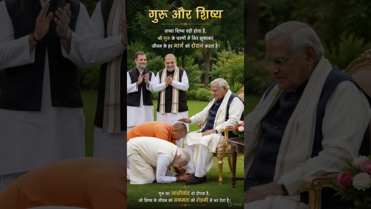 Narendra Modi Yogi Adityanath ji atal ji ke gale milte emotional #shorts #viral #trending #modi