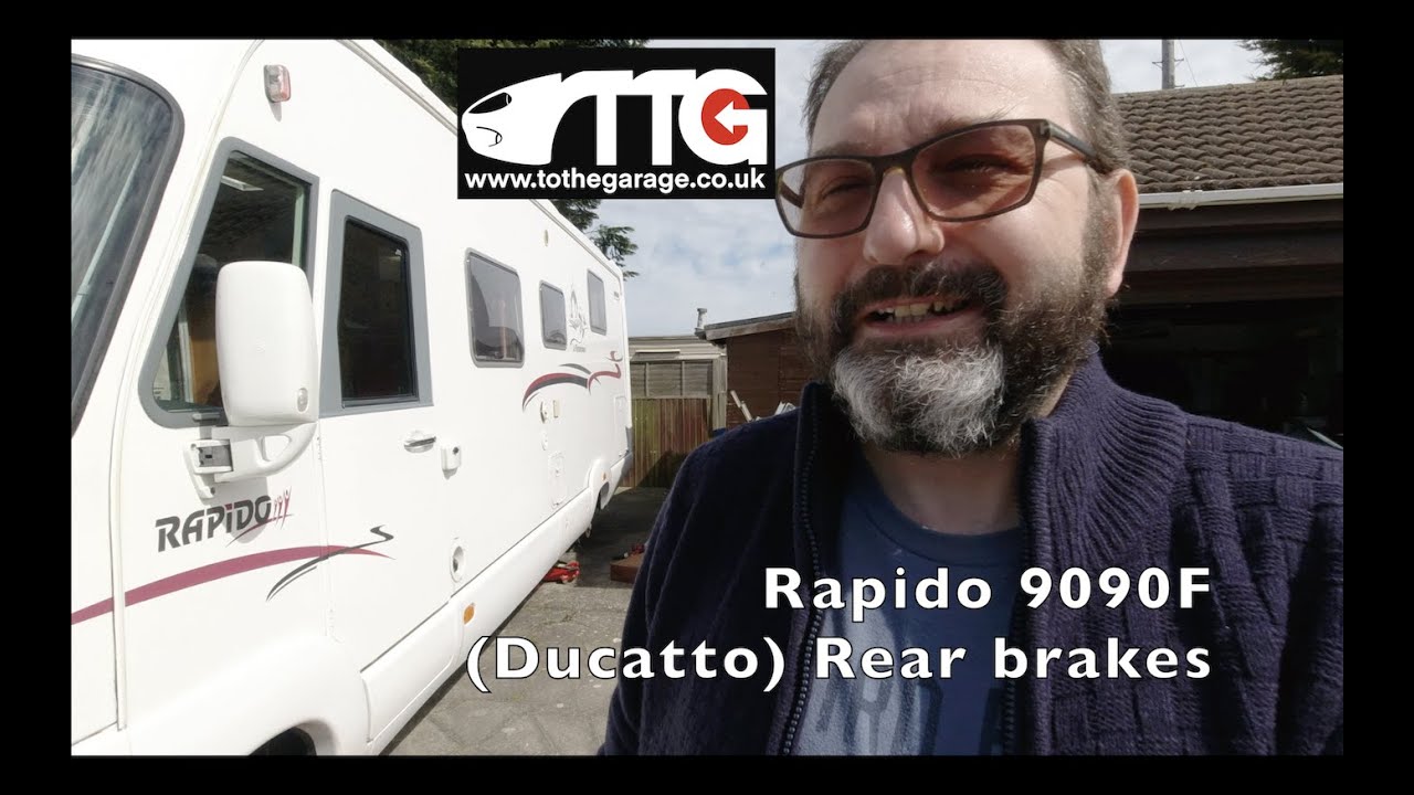 Ruby the Rapido, rear brakes. Fiat Ducato based, A class. Motorhome 9090F