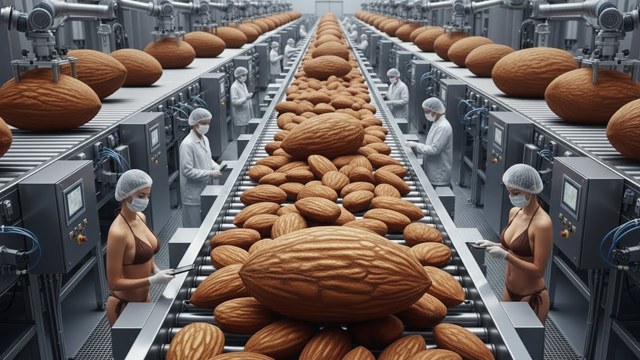 Inside A High-Tech Almond Factory: From Raw Almonds To Irresistible Packaged Nuts (Full PROCESS)