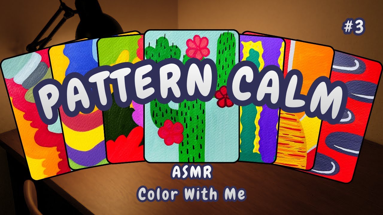 Pattern Calm 3️⃣ ASMR 🎨 | Color With Me - No Talking