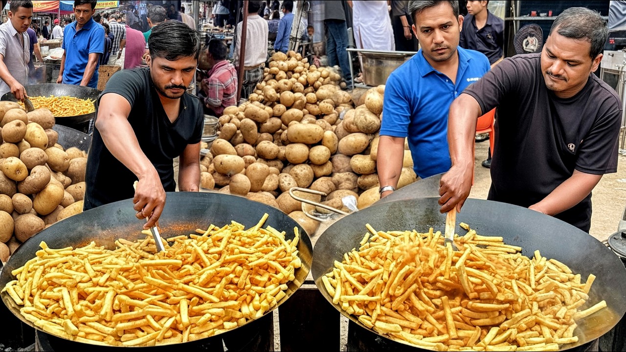 SUPER CRISPY FRENCH FRIES 😱 | Perfect Street Style Finger Chips Recipe | Potato Snacks Recipe