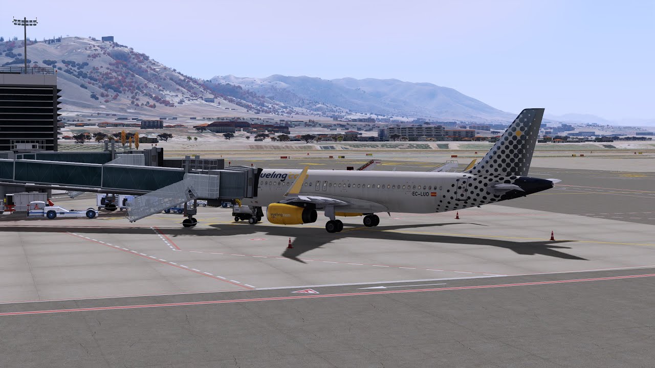 [P3Dv5.4] VUELING A320 flight from Malaga (LEMG) to Bilbao (LEBB), Spain