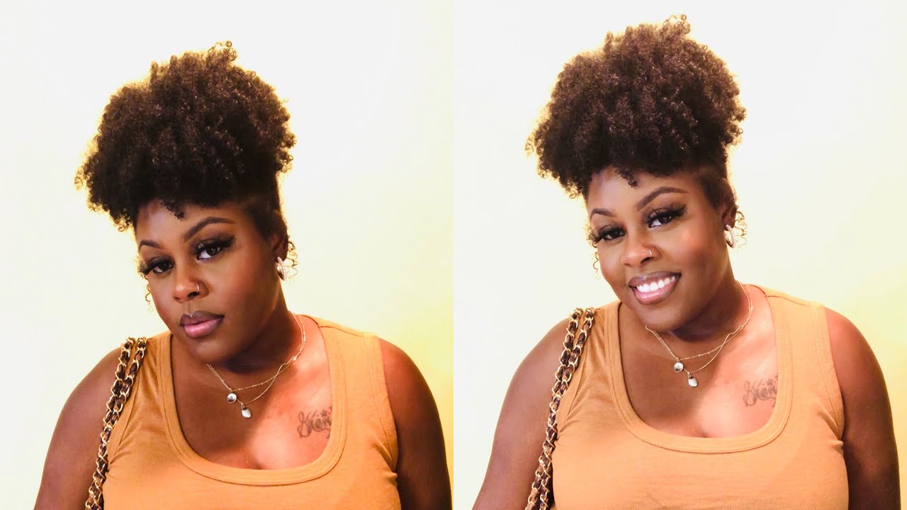 Natural hairstyles | easy tutorial, messy pineapple tutorial|