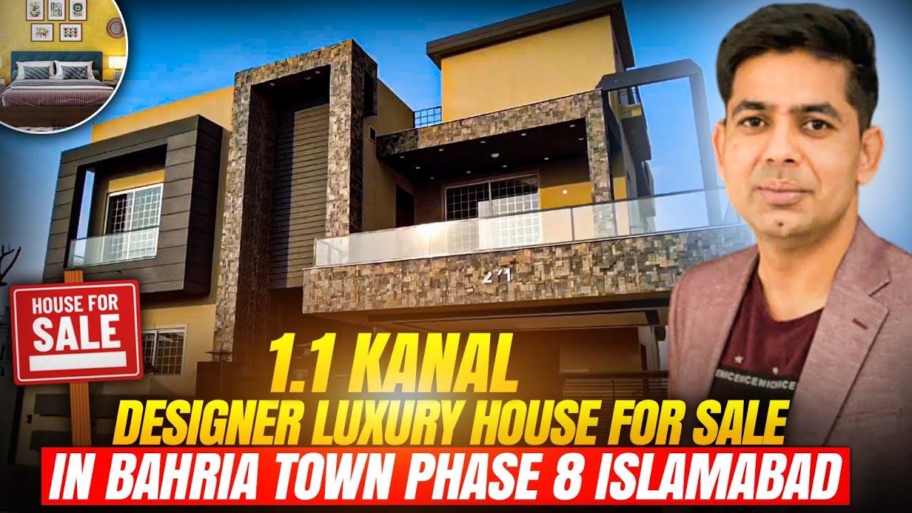 1.1 kanal Designer Luxury House for Sale in Bahria Town Phase 8 Islamabad Pakistan