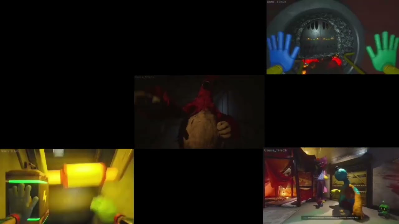 All five Poppy Playtime Chapters at Once (videos by @Gametrack)