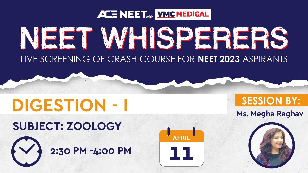NEET WHISPERERS || RRR || DIGESTION - I || MEGHA RAGHAV