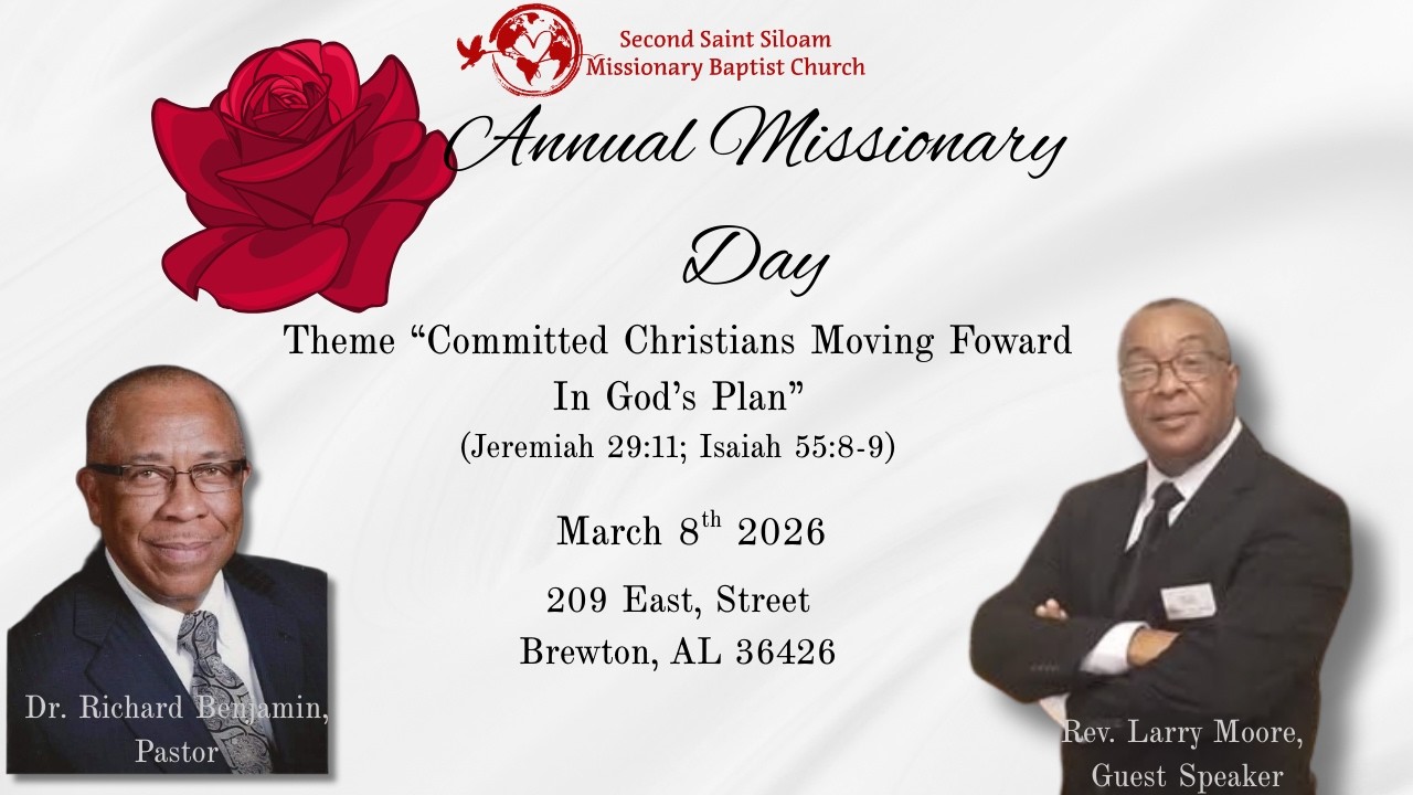 Annual Missionary Day | Second Saint Siloam MBC| Dr. Richard Benjamin