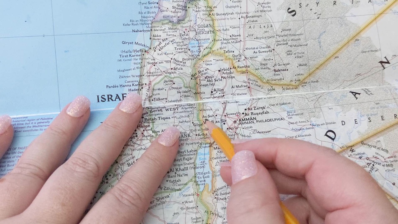 ASMR ~ Balqa, Jordan History & Geography ~ Soft Spoken Map Tracing Google Earth