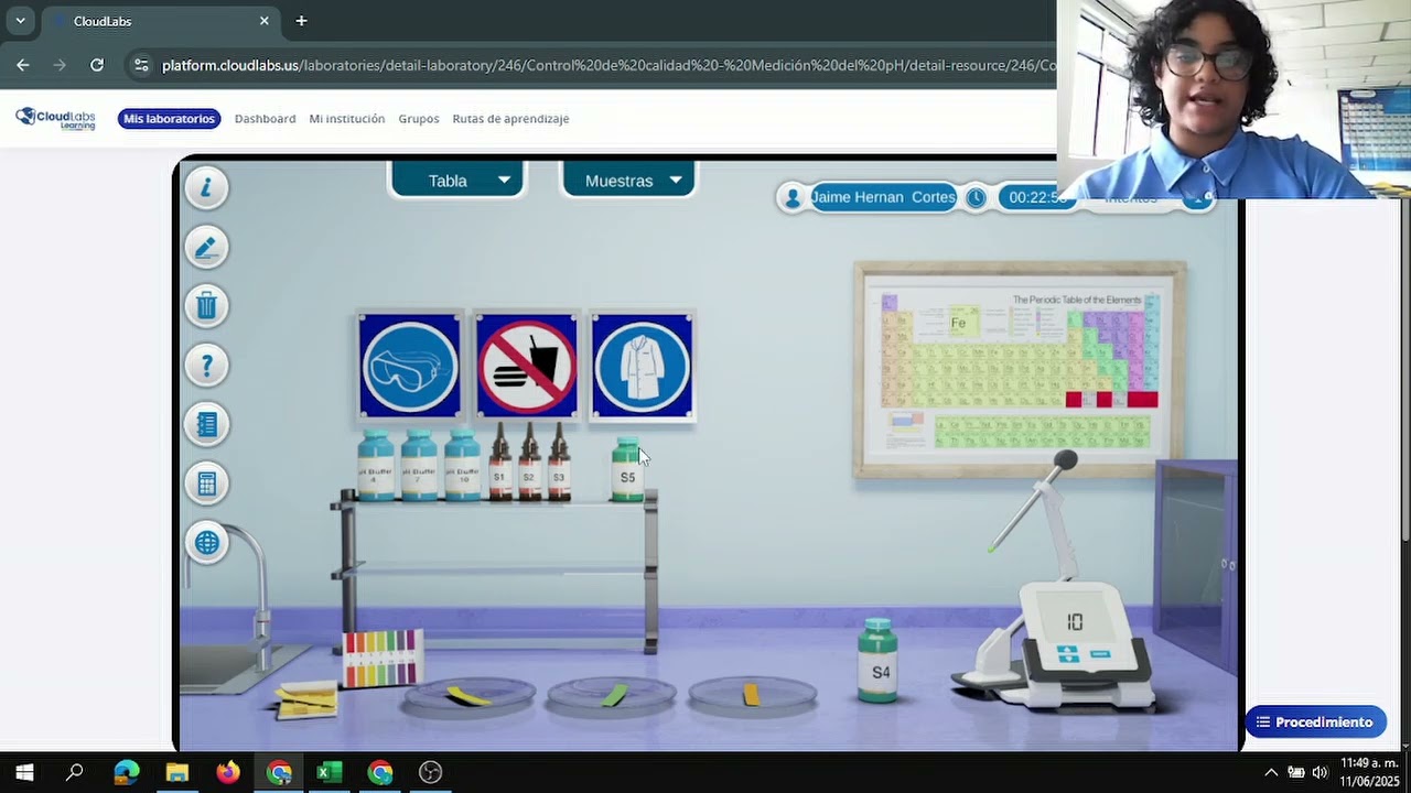 Pr&aacute;ctica de laboratorio virtual de sustancias indicadoras por Rosmary Campos