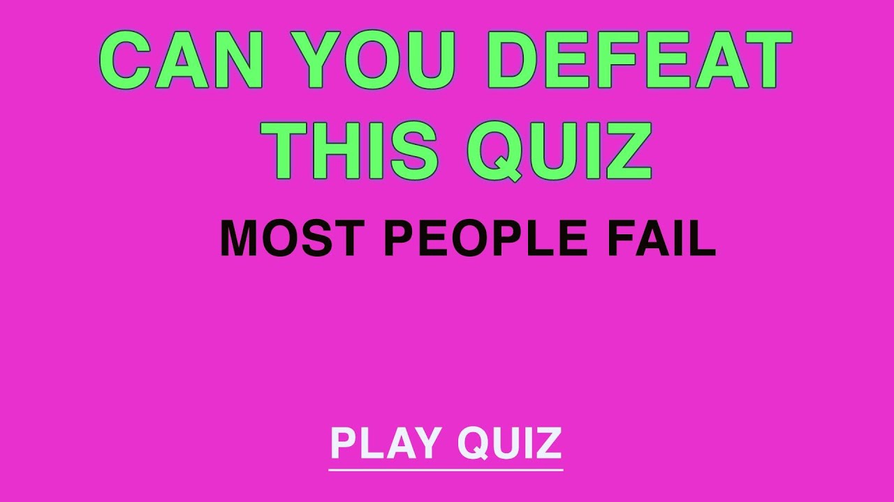 Unbeatable Knowledge Quiz