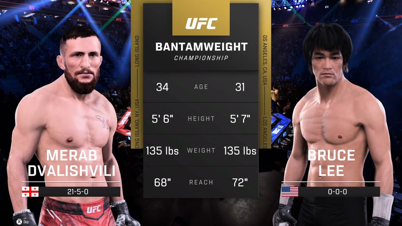 EA Sports UFC 5 Gameplay Merab Dvalishvili vs Bruce Lee