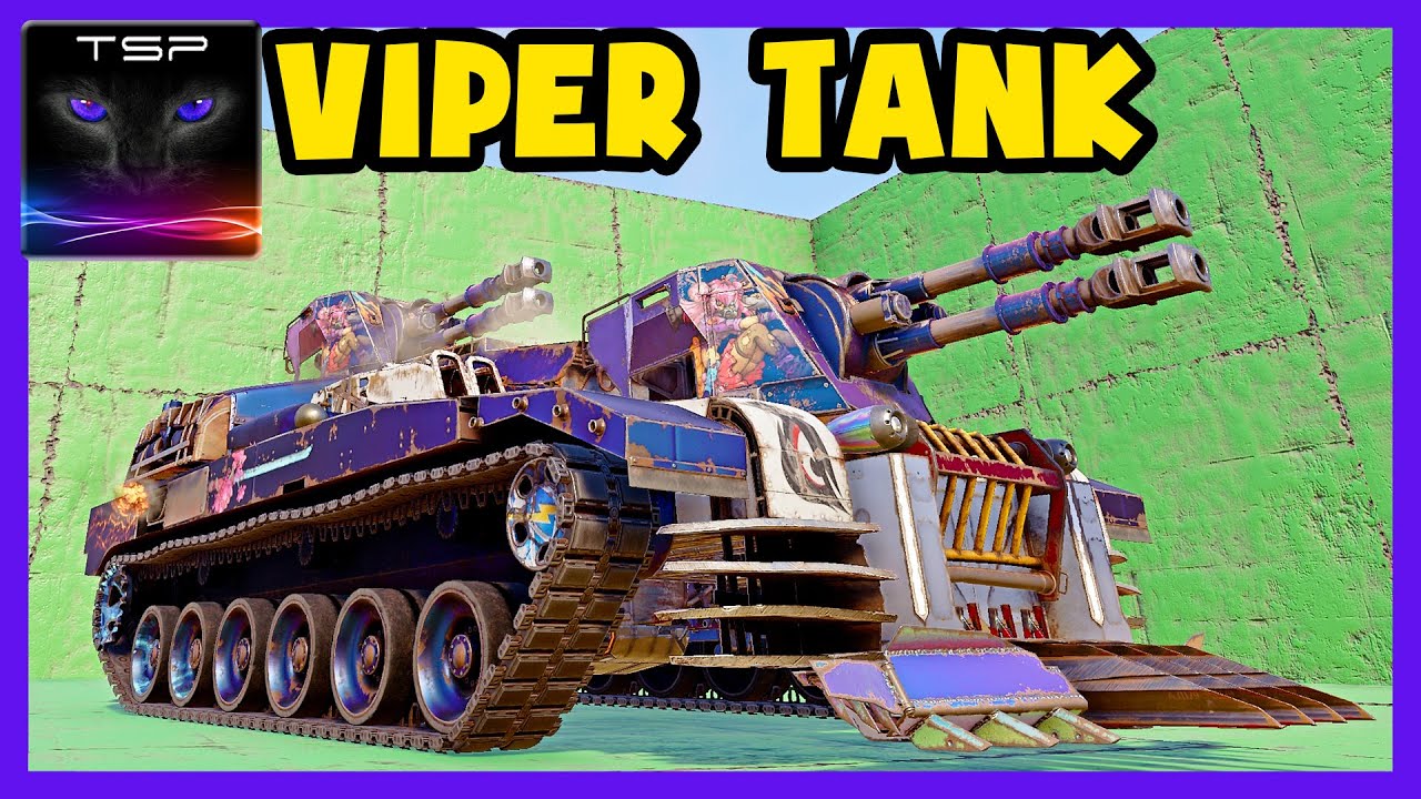 Crossout #696 ► Viper Tank - 2x2 mastodon cannons - performance art build & PvP gameplay