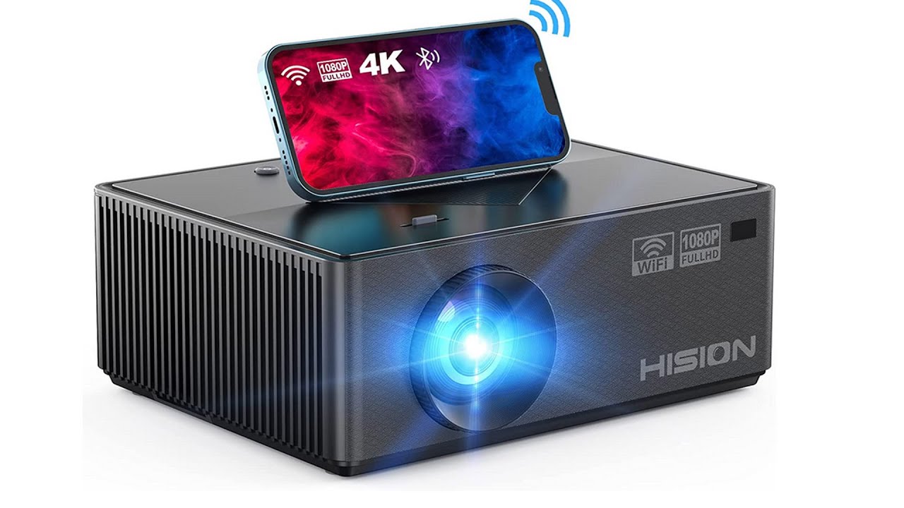 HISION WiFi Bluetooth Projector Native 1080P