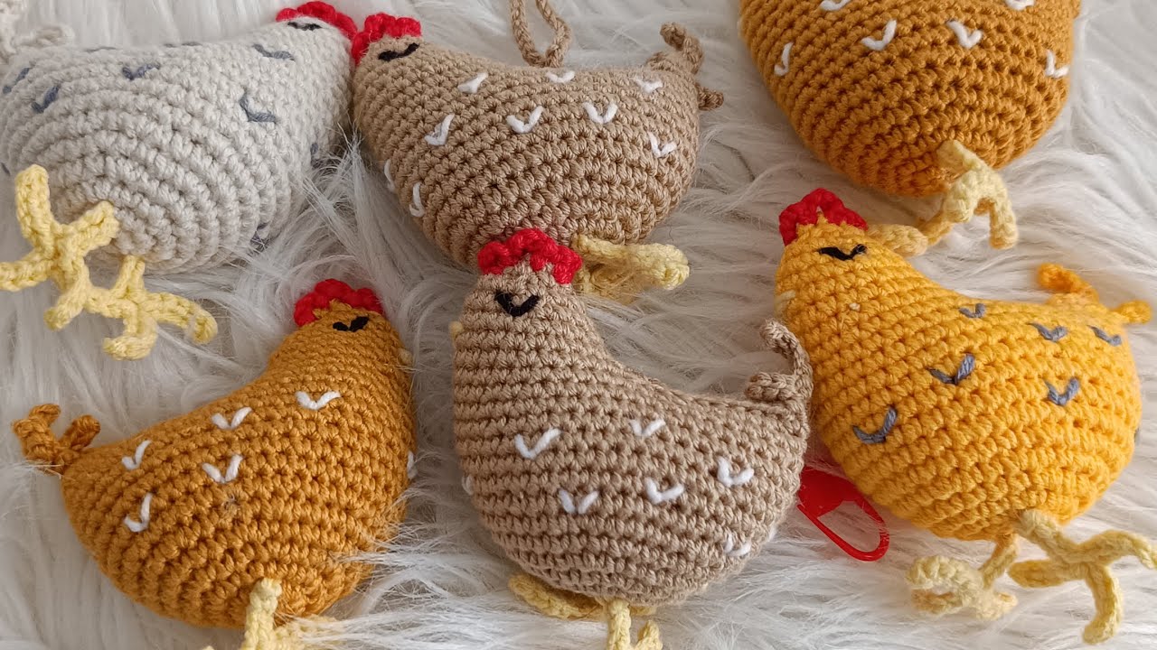 Amigurumi tavuk anahtarlık part 2 final Not : ağız işleme short videolarda var