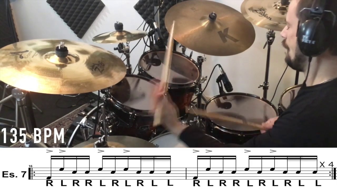 Sticking Patterns N' 7 - (Gary Chaffee) By Daniele Landi #drumlessons #garychaffee  #drummers #drum