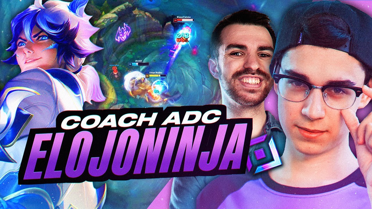 🧐 ¡Como CARRILEAR una PARTIDA DIFÍCIL siendo ADC! Coach a ELOJONINJA para SUBIR de ADC a MASTER