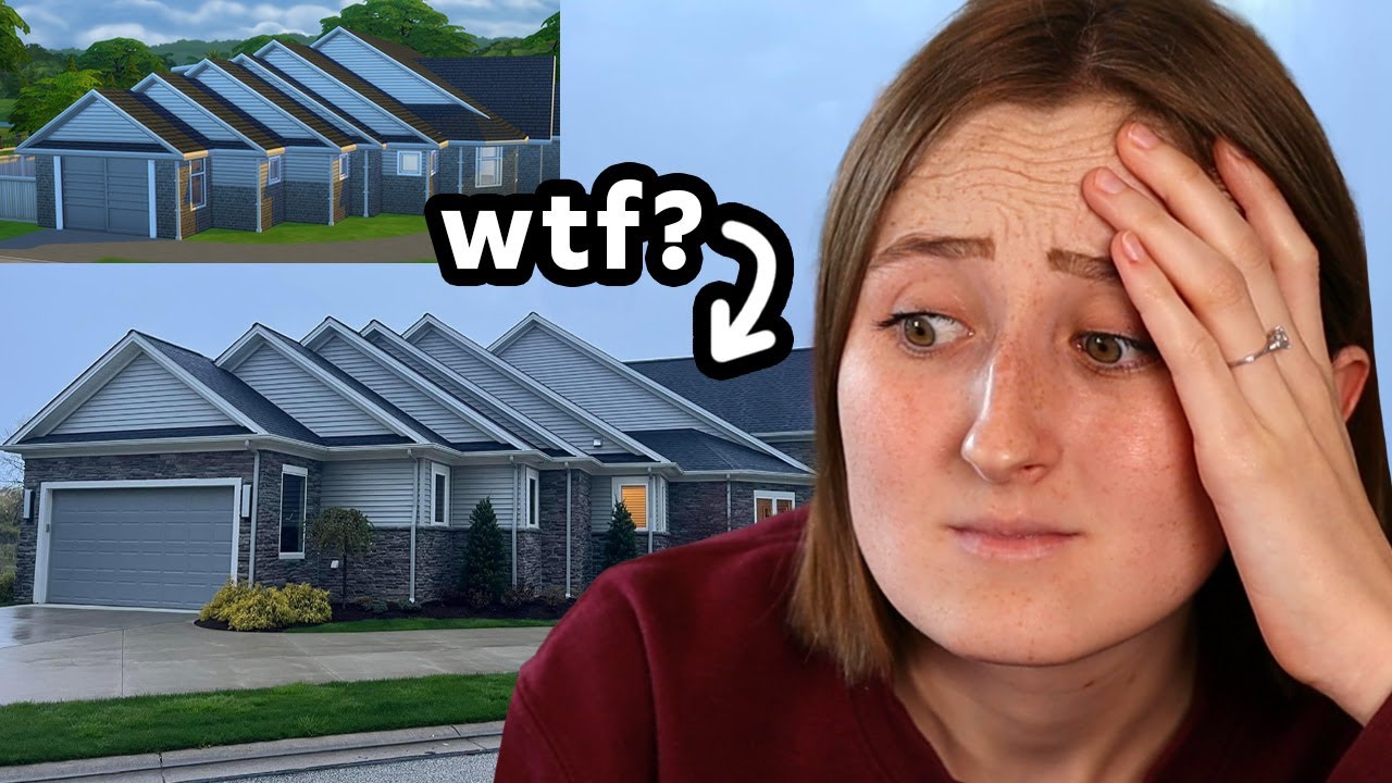 recreating the weirdest house i've ever seen in the sims