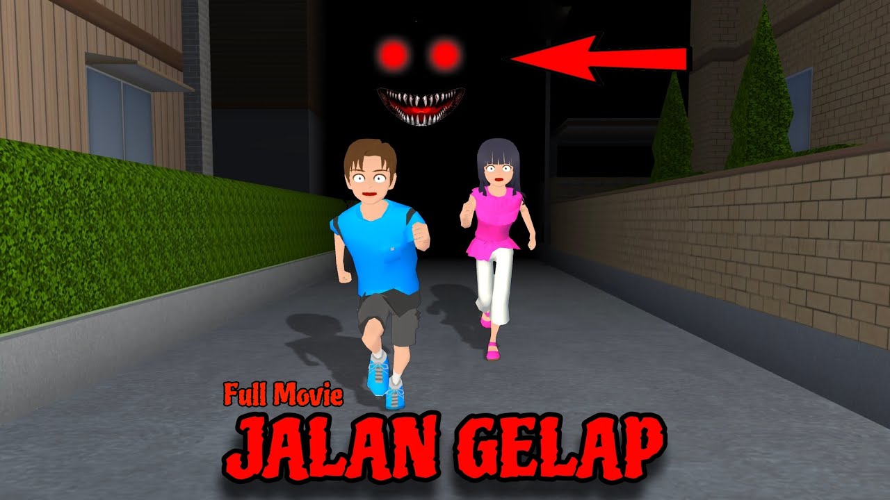 Yuta Dan Mio Melewati Jalan Gelap Bertemu Hantu Full Movie || Sakura School Simulator