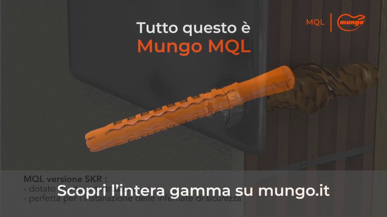 MUNGO MQ-L – Il tassello prolungato universale in nylon certificato