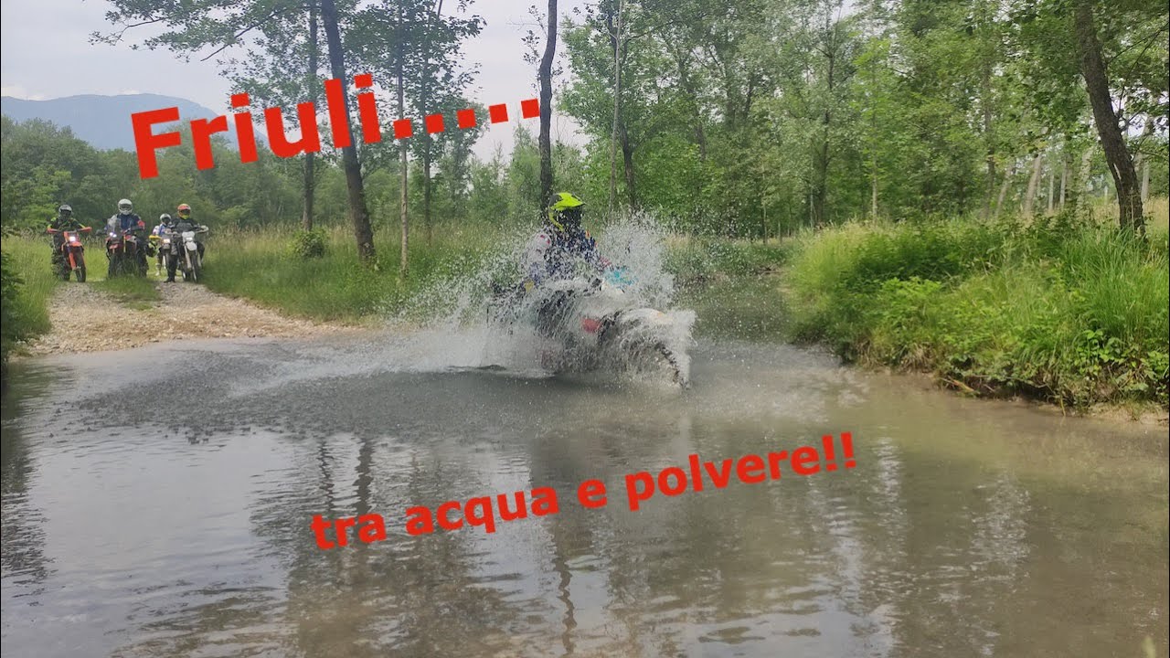 in friuli, between the fresh water on the river and the dust of white roads whit ktm 690