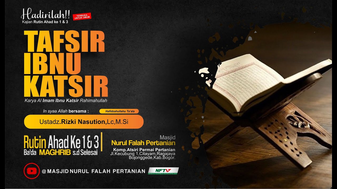 Tafsir Ayat Ayat Puasa  | Pemateri: Ustadz. Rizki Nasution,Lc,M.Si