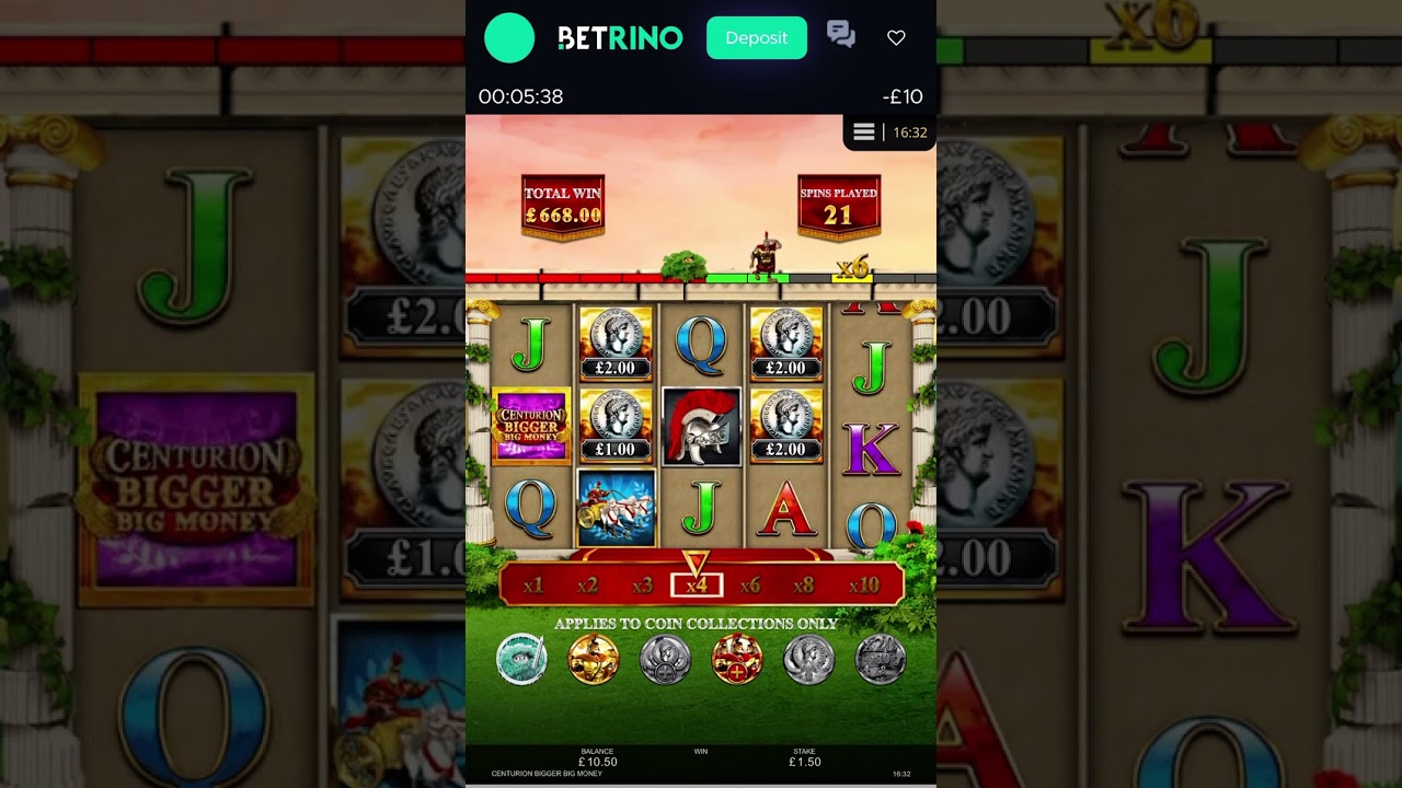 CENTURION BIGGER BIG MONEY 🤑 HUGE WIN off &pound;1.50 stake!! #centurianbiggerbigmoney##bigwin#slots
