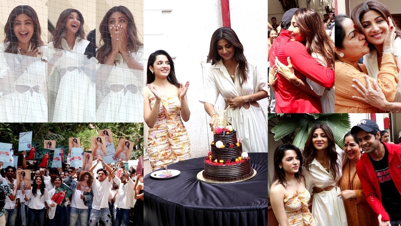 Shilpa Shetty gets a Birthday Surprise from Nikamma co-stars Abhimanyu Dassani and Shirley Setia