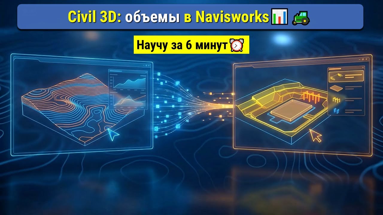 Как правильно передать объёмы поверхности из Civil 3D в Navisworks