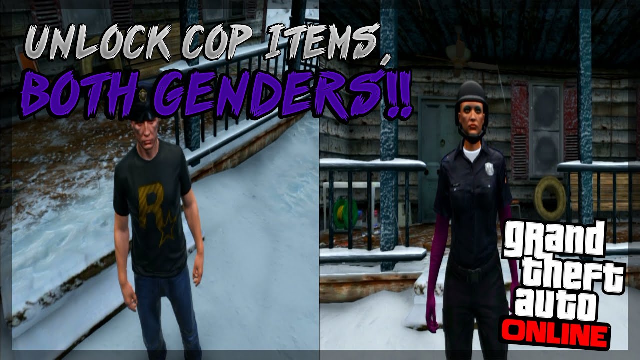 GTA 5 Online: NEW “How to get Cop Shirts and Hat 1.25/1.24” (GTA 5 Cop Outfit Online)