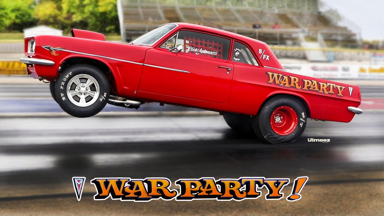PONTIAC WAR PARTY! '63 LEMANS NOSTALGIA SUPER STOCK! 482 CI PONTIAC! STREET LEGAL! BYRON!
