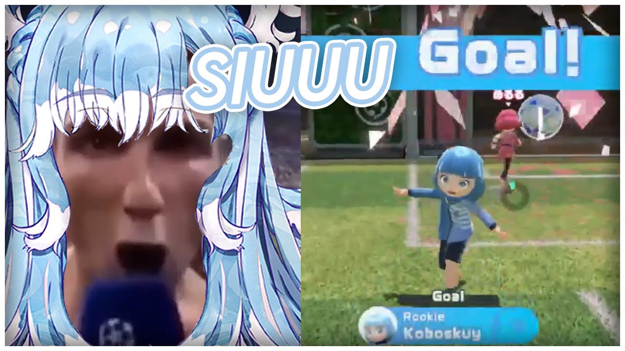 Nintendo Switch Sport's Soccer But Everytime Kobo Scored She Shout SIUUUU