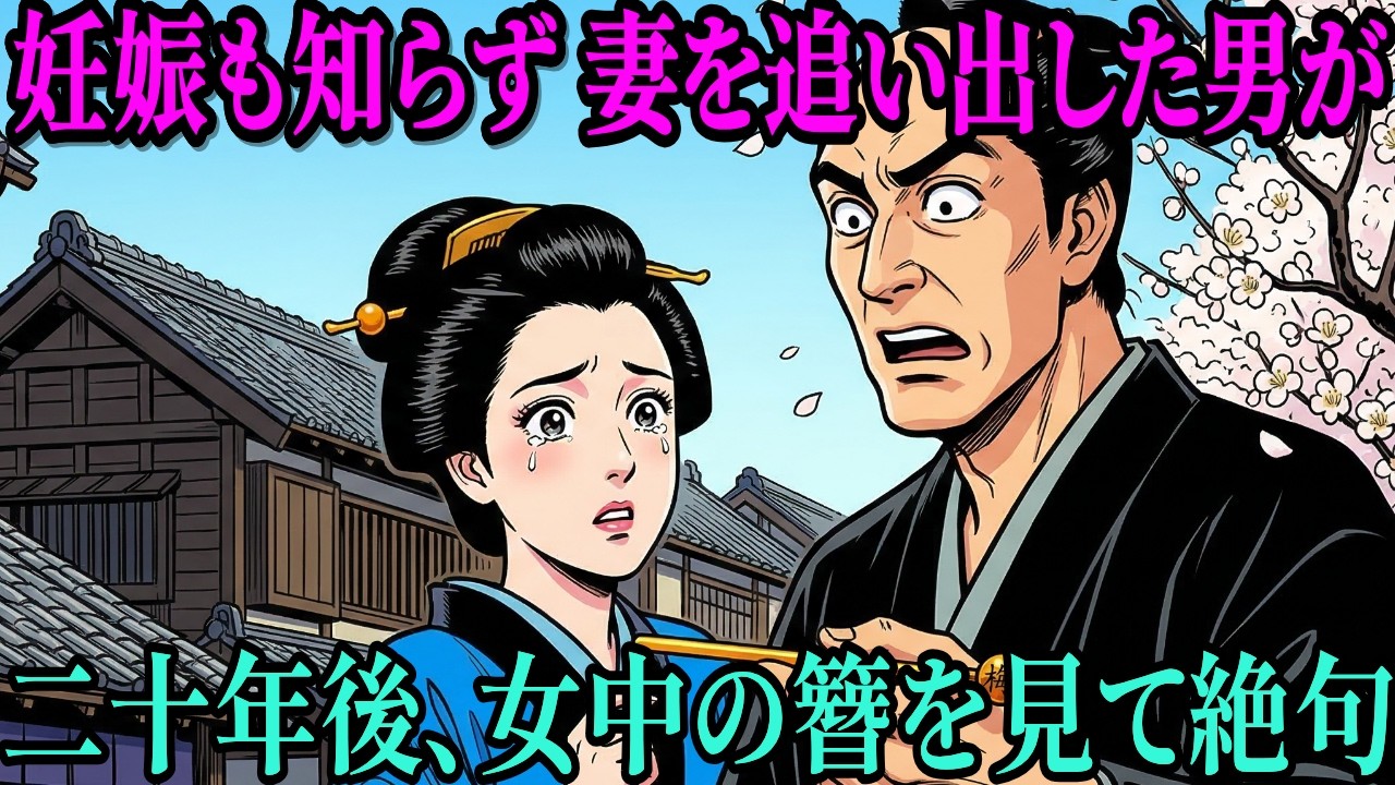 妊娠も知らず正室を追い出した旗本、二十年後に女中の懐から現れた簪に絶句｜民話｜江戸時代｜江戸朗読｜昔話｜